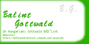 balint gottwald business card